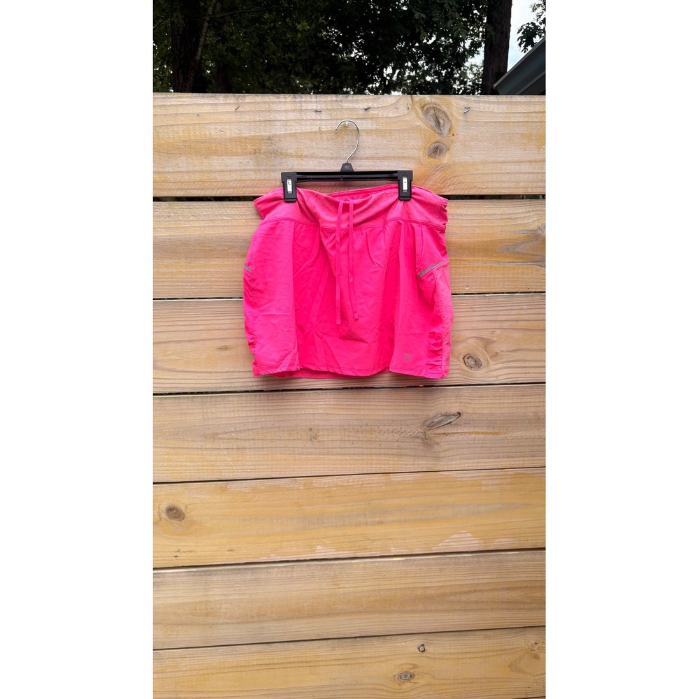 C9 by Champion Womens Neon Pink Active Skort Large Zipper Pocket Drawstring